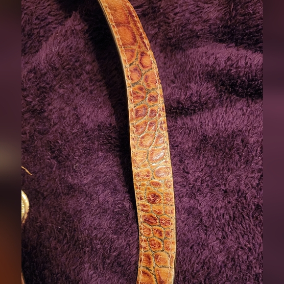 🌟LIMITED EDITION🌟 Michael Kors Hamilton Croc Crocodile Leather Brown Satchel - Picture 5 of 16